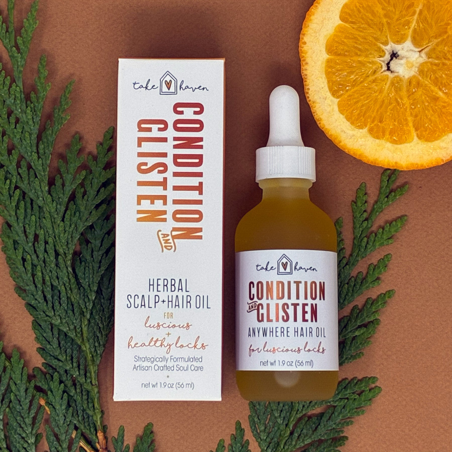 Condition & Glisten Herbal Hair Oil